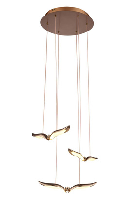 Designerska lampa wisząca GUFO 3 LED różowe złoto 36 cm (ST-DL8506) - Step into Design
