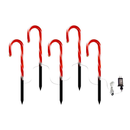 Lampy świąteczne na ogród Candy cane set 5pcs 10W (ML2406) - Milagro