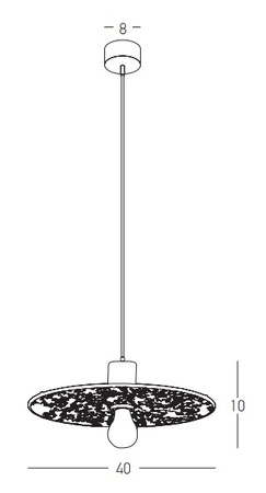PENDANT LIGHT 1XE27 METAL-BUSH (22173 Zambelis) - Zambelis