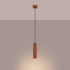 Lampa wisząca KARBON 1 ochra czerwona (SL.1630) - Sollux Lighting