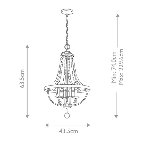 Żyrandol Nori (FE-NORI4-DWZ) - Elstead Lighting