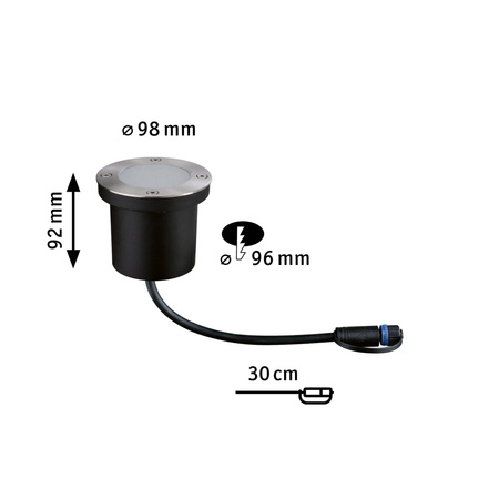 Oprawa dogruntowa Plug & Shine FLOOR 4.5W 2200K IP67 24V szary/ aluminium (PL94716) - PAULMANN