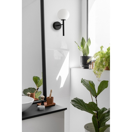 KOP A czarna lampa ścienna / kinkiet z podwyższoną szczelnością IP44 (KPA120S0) - Ummo