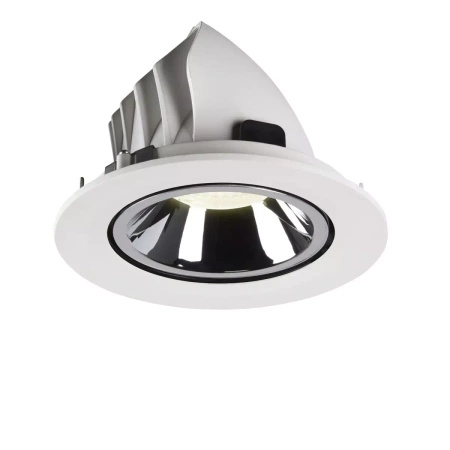 NUMINOS® GIMBLE L, oprawa sufitowa wpuszczana biała/chromowana 2700 K 55° (1005992) - SLV