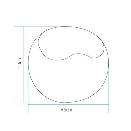 Lampa ogrodowa 16 kolorów pufa APPLE L LED RGBW  65 cm (ES-SF026) - Step into Design