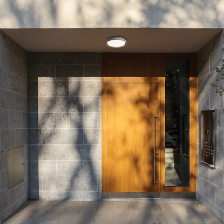 OUTDOOR CEILING LED LIGHT 20W 3000K ALUMINIUM WHITE (E326 Zambelis) - Zambelis