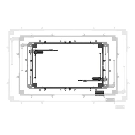 Regulowany elektrycznie stelaż do dużego biurka Control Flex Pro Czarny (LV1352) - LVN SYSTEM