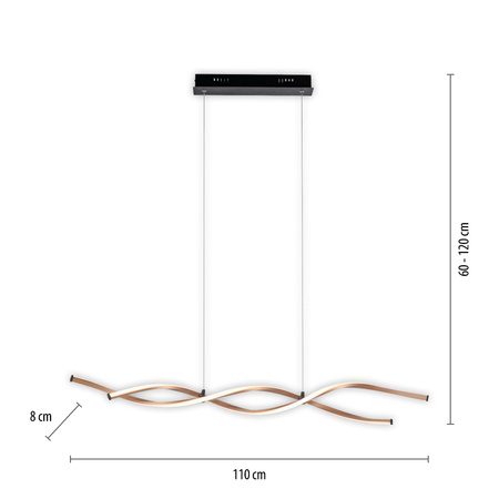POLIA LAMPA WISZĄCA CZARNY/ZŁOTY (9142-18) - Paul Neuhaus