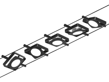 Corduo System linkowy zest MacLED 5x4,5W Czarny-mat/Chrom 12V DC 60VA twszt 3000K (PL94424) - Paulmann