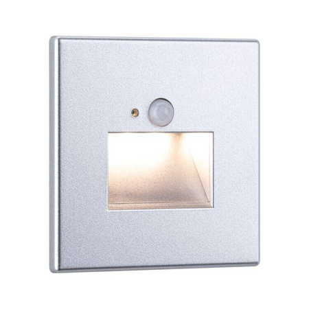 Oprawa przyschodowa EDGE LED czujnik ruchu i zmierzchu kwadrat 1x1,2W 120lm 2700K 230V chrom matowy / tworzywo sztuczne (PL93134) - PAULMANN
