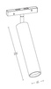 LIGHT TRACK 15W 3000K POLE DARK (2095-D Zambelis) - Zambelis