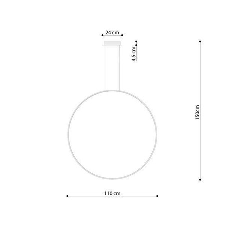 Lampa wisząca RIO 110 biały LED 4000K (TH.123) - Thoro Lighting