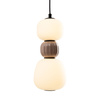 MAXLIGHT P0628 LAMPA WISZACA MODERN 13W, OPAL + MEDIUM BROWN
