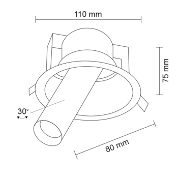 Oprawa wpuszczana YAKUMO (czarny) (7804) - Shilo