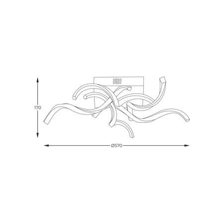 Lampa sufitowa STELO czarna (20031CL-BK) - Zuma Line