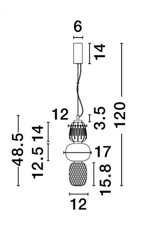 Lampa wisząca wewnętrzna ARROYOS (LE44495) - Luces Exclusivas