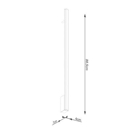 Kinkiet LAGOM 90 ochra czerwona LED 3000K (TH.464) - Thoro Lighting