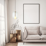 PENDANT LIGHT G9 CLEAR GLASS - GOLD MAT (22057 Zambelis) - Zambelis