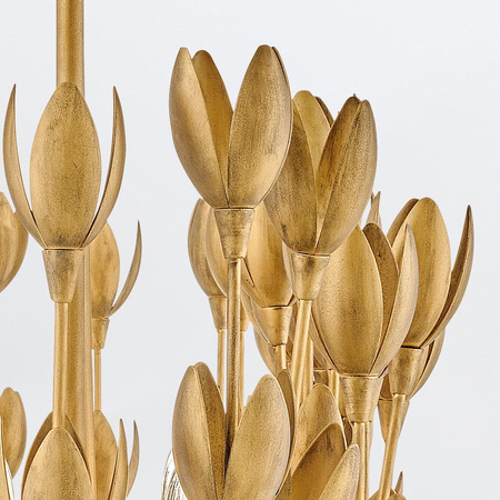 Lampa wyspowa Flora - 10 źródeł światła - Oksydowane złoto (QN-FLORA10-GD) - Quintiesse