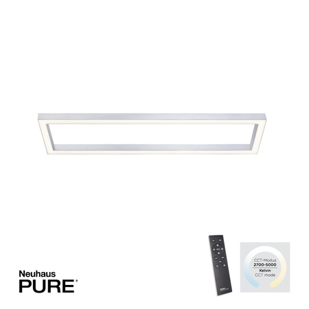 PURE LINES SQUARE LAMPA SUFITOWA ALUMINIUM (6023-95) - Paul Neuhaus