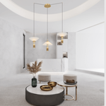 PENDANT LED LIGHT 28W 3000K ALUMINIUM GOLD (23201 Zambelis) - Zambelis