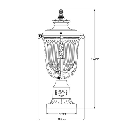 Lampa stojąca zewnętrzna Luverne (KL-LUVERNE3-M) - Elstead Lighting