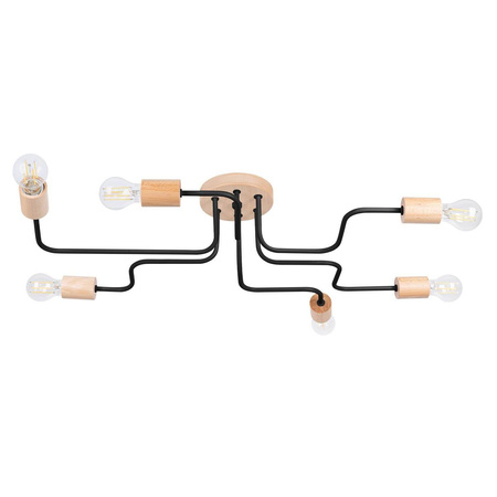 Żyrandol TIMBO 6 czarny (SL.1670) - Sollux Lighting