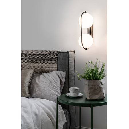 KOBAN E czarna lampa ścienna / kinkiet z podwyższoną szczelnością IP44 (KOE120S0) - Ummo