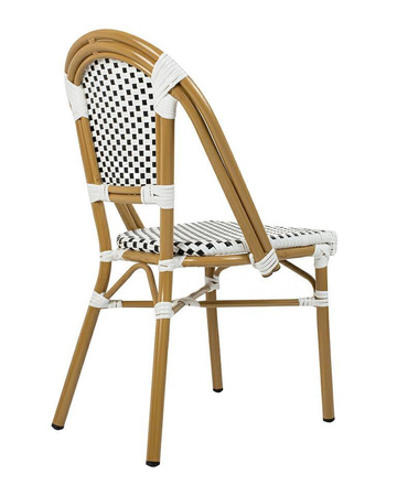 Krzesło ogrodowe CAFE PARIS białe rattan (KH1501100288) - King Home