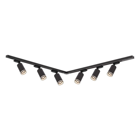 Zestaw Oprawa Pipe Ring Track Czarny 6xGU10 2m (ML2085) - Milagro