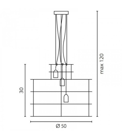 Lampa wisząca Lana kol. czarny z wełną (67796) Ramko - żyrandol