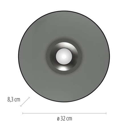 Ściemnialna lampa sufitowa PURE MOON SZARA (6094-15) - Paul Neuhaus