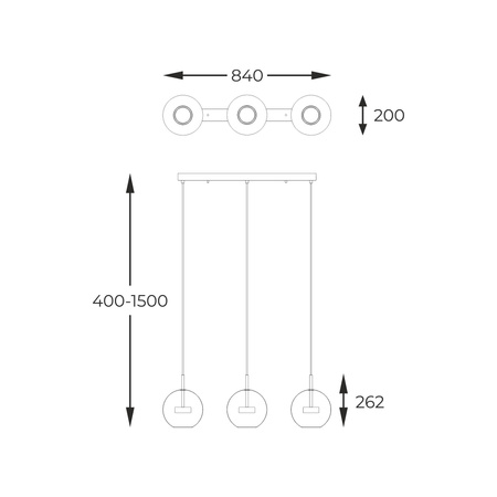 Lampa wisząca ENCELADUS 3 złota (P0428-03J-L4AC) - Zuma Line