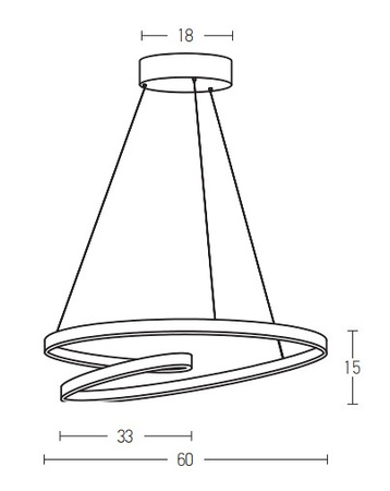 PENDANT LIGHT LED 52W WHITE (180055 Zambelis) - Zambelis