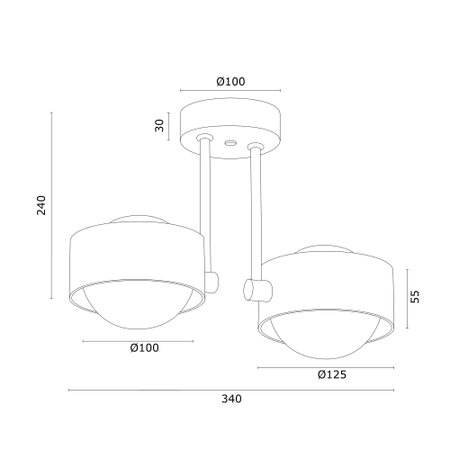 Lampa sufitowa MASSIMO PLUS (7215-ARG) - Argon