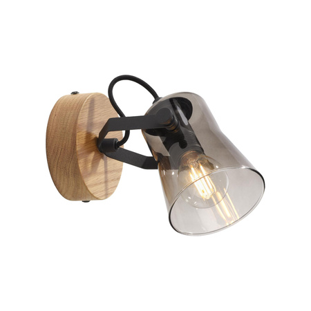 GREEN LANGSTRÖM LAMPA SUFITOWA/ KINKIET CZARNY/DREWNO (11447-79) - Paul Neuhaus