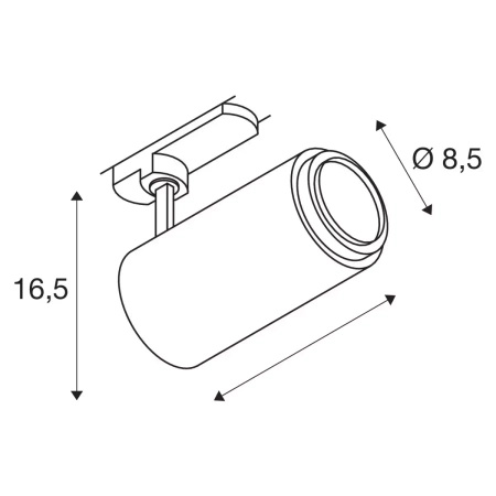 NUMINOS® ZOOM M DALI, 3-fazowy spot czarny 20 W 2700 K 15-60° (1006114) - SLV