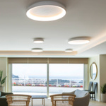 CEILING LIGHT 30W 3000K ALUMINUM & ACRYLIC CHIP DIMMABLE, SANDY WHITE (2041 Zambelis) - Zambelis