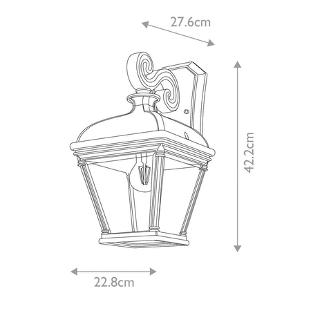 Kinkiet zewnętrzny Bayview (BAYVIEW-2L-BK) - Elstead Lighting