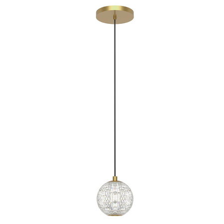 Mała lampa wisząca LED Marni - Naturalny mosiądz (QN-MARNI-1P-NBR) - Quintiesse