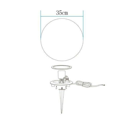 Biała lampa ogrodowa kula BALL 35 cm (ES-B035) - Step into Design