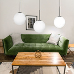 RETRO lampa wisząca ze szklanym kloszem czarna W-1 (66485) - Ramko