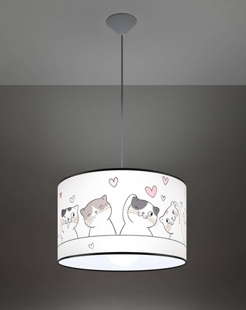 Lampa wisząca do pokoju dziecka bajkowy wzór CAT 40 (SL.1419) - Sollux Lighting