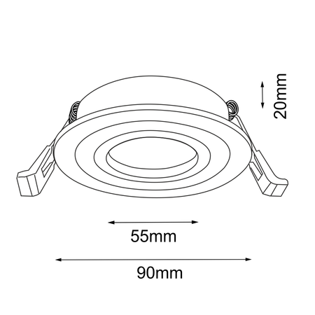 Lampa wpuszczana Tochi in - Biała (3025) - Brosline