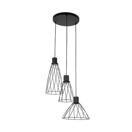 Lampa wisząca MODESTO BLACK 3 KOŁO (10187) - TK Lighting