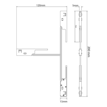 Łącznik T magnetic track 5mm (ML2171) - Milagro