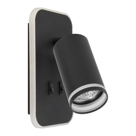 Oprawa Pipe Ring Kinkiet Czarny 1xGU10 + LED 6W (ML2081) - Milagro