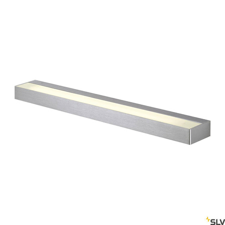 SEDO 14, lampa ścienna, LED, 3000K, prostokątna, szczotkowane aluminium, szkło satynowane, D/S/W 59,5/8,5/4 cm, 17W (151786) - SLV