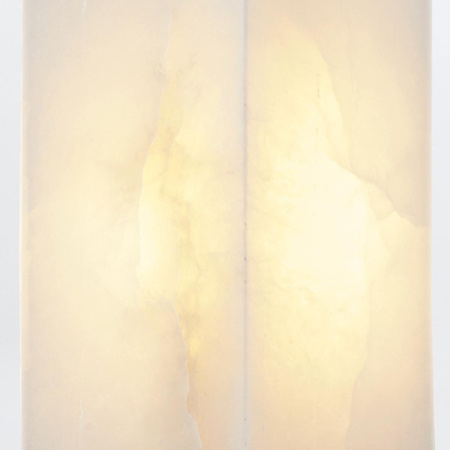 Alabastrowy kinkiet Valencia - 1 źródło światła - Vintage mosiądz (QN-VALENCIA-1WB-VBS-AR) - Quintiesse