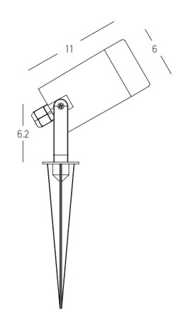 OUTDOOR SPIKE LIGHT 1XGU10 BLACK (E312 Zambelis) - Zambelis